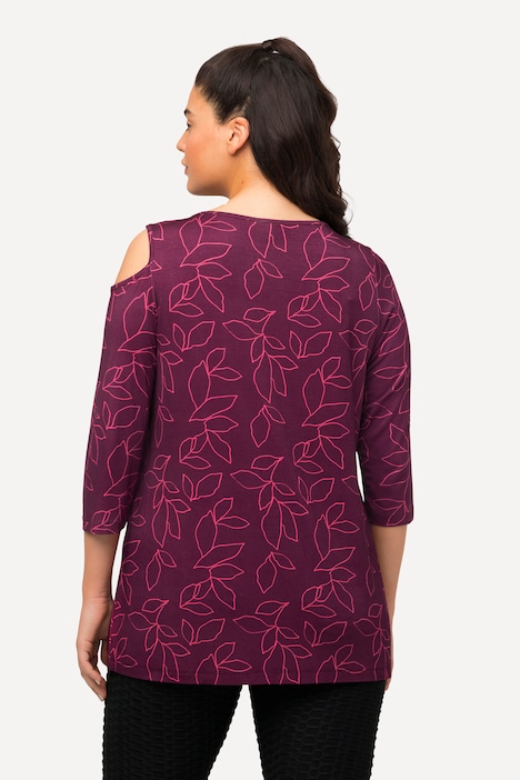 Shirt, Cut-Outs, A-Linie, U-Boot-Ausschnitt. 3/4-Arm