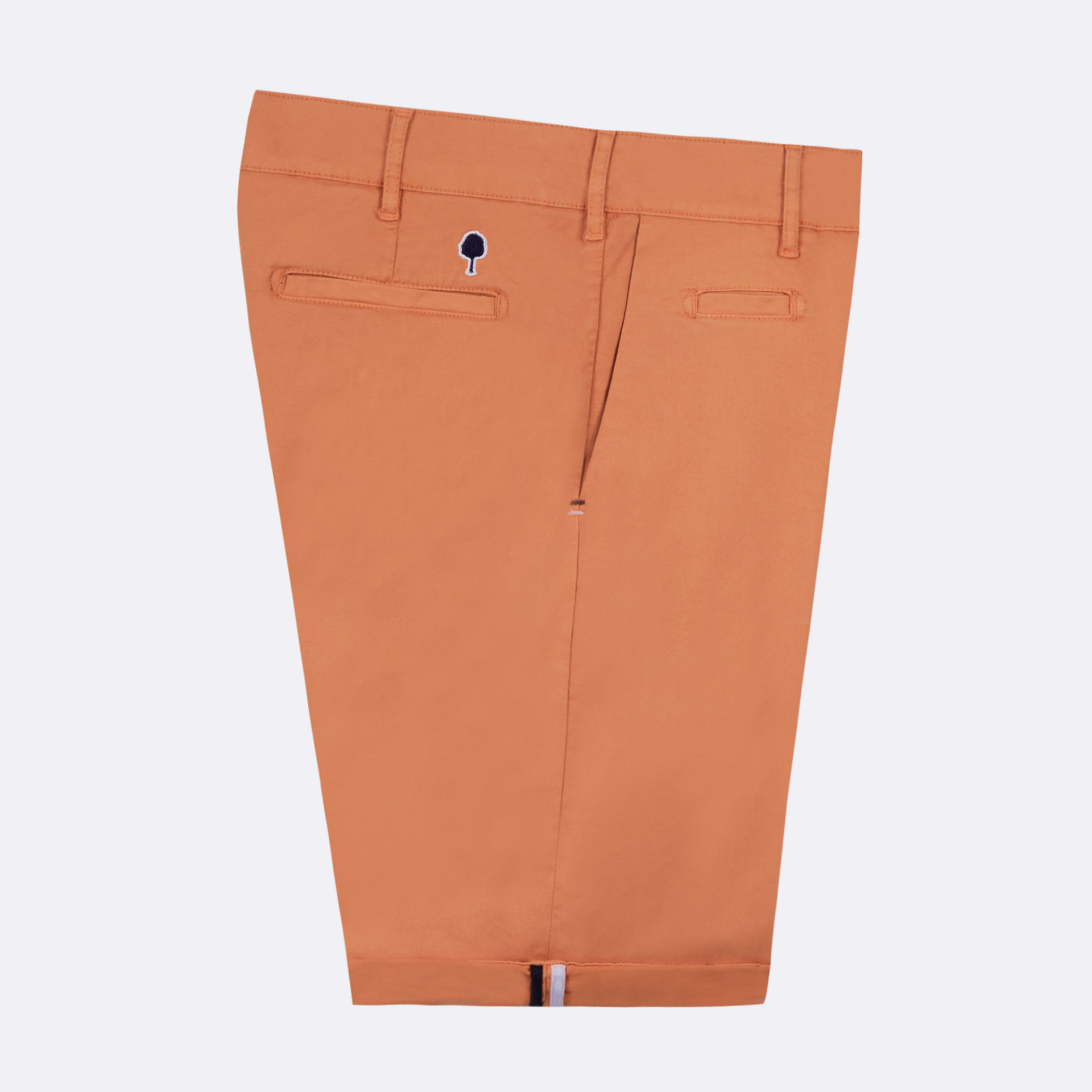 Short orange coupe fuselée coton et coton biologique - modèle saulieu