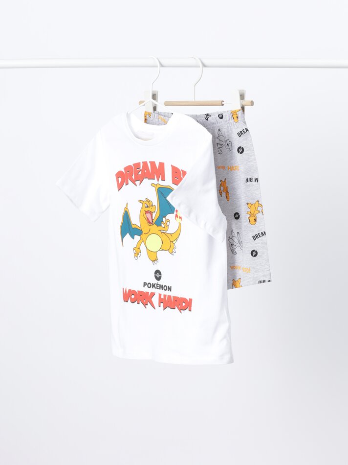 Conjunto de pijama curto estampado Pokémon™ - Branco