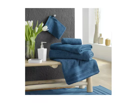 Drap de Bain 90 x 150 cm Tendresse Saphir - Eponge Unie