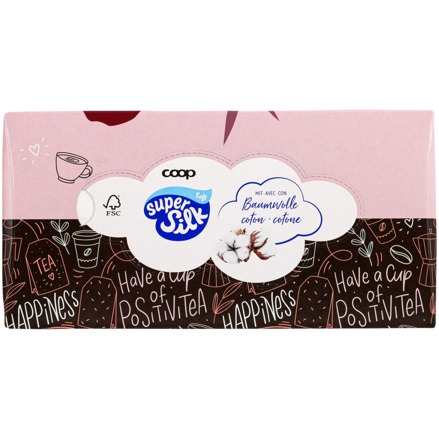 Super Silk Soft Taschentücher mit Baumwolle Box 80 Stück