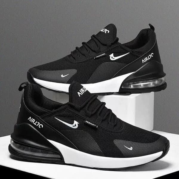 Mens Womens Gym Trainers Comfy Casual Sports Athletic Running Shoes UK 6.5 / EUR 40 Black