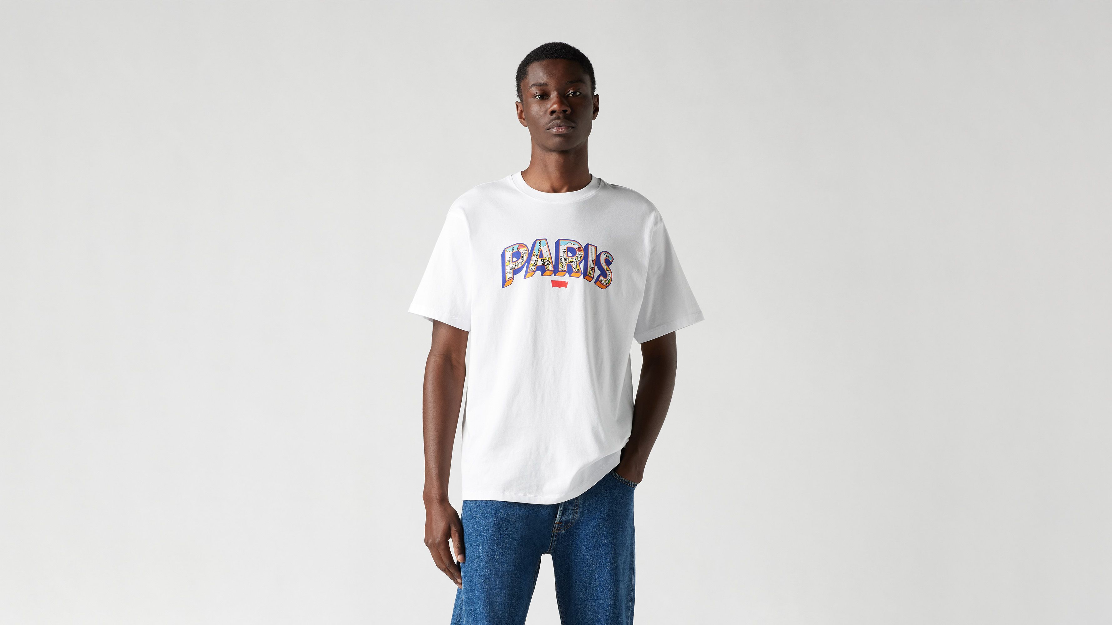 Levi's® Red Tab™ T-shirt vintage - Vintage Tee 01 White + Jersey - Blanc