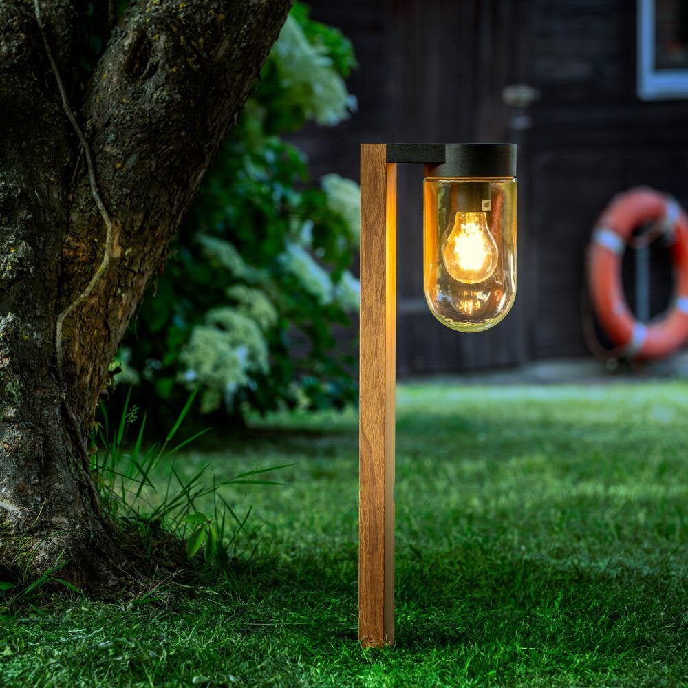 Cabar padverlichting in natuurlijk donker en zwart E27 IP44