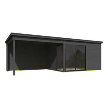 Tuinhuis met overkapping Olivia vurenhout 735 x 295 cm