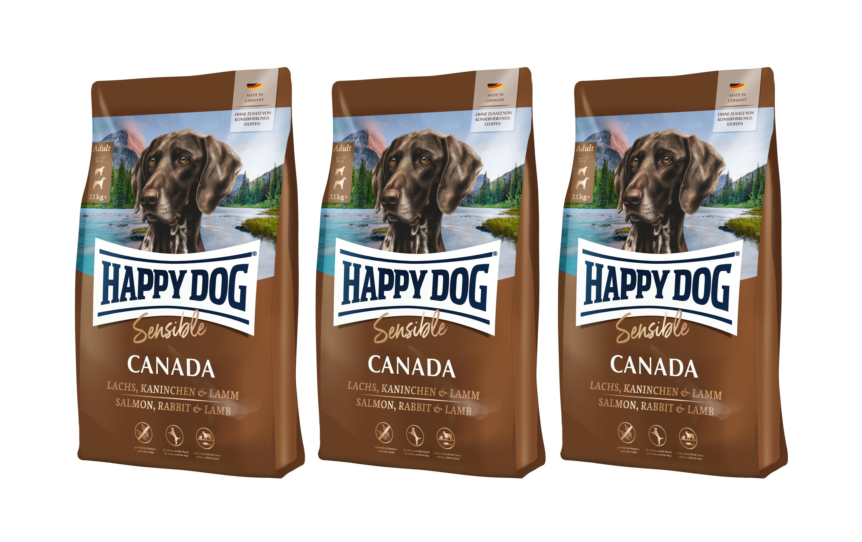 Trockenfutter Supreme Sensible Canada Kit 3 x 4 kg<br>Getreidefreie Vollnahrung mit Lachs, Kaninchen und Lamm