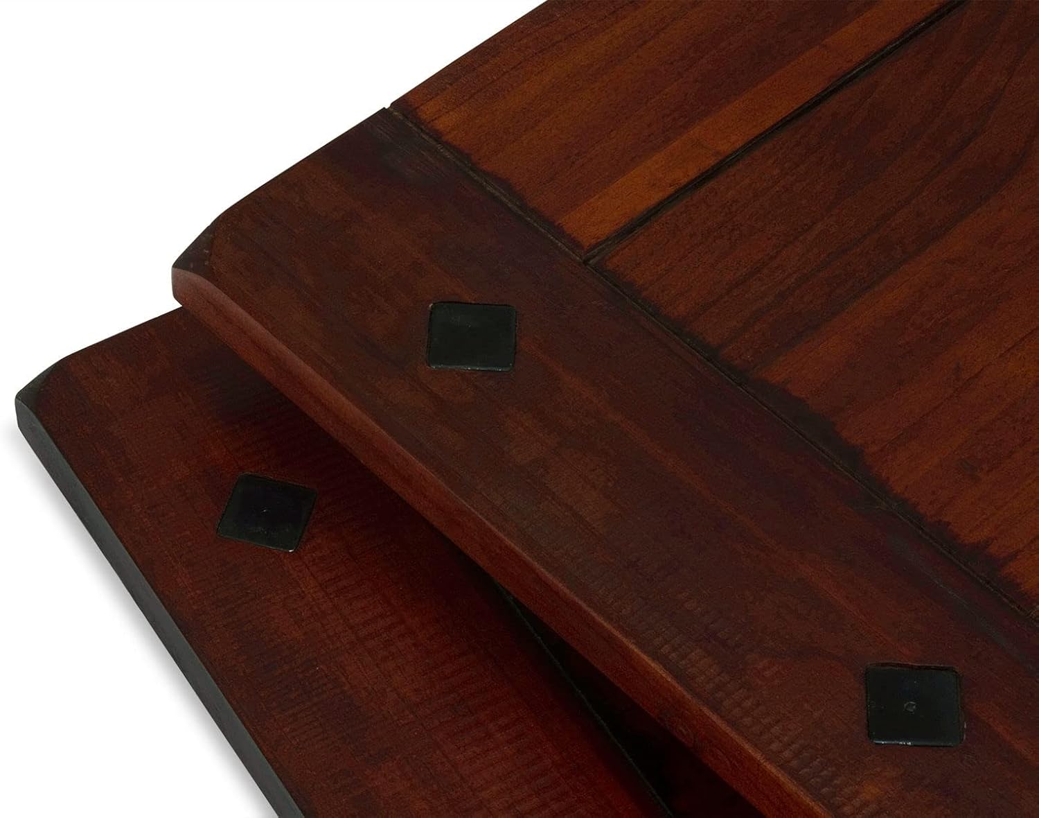 Woodkings® 2er Set Ansteckplatte 40x90 für Esstisch Catana Massivholz braun Echtholz rustikal Erweiterungsplatten Tischerweiterung Tischverlängerung Küchentisch, Holztisch Zubehör Esszimmermöbel