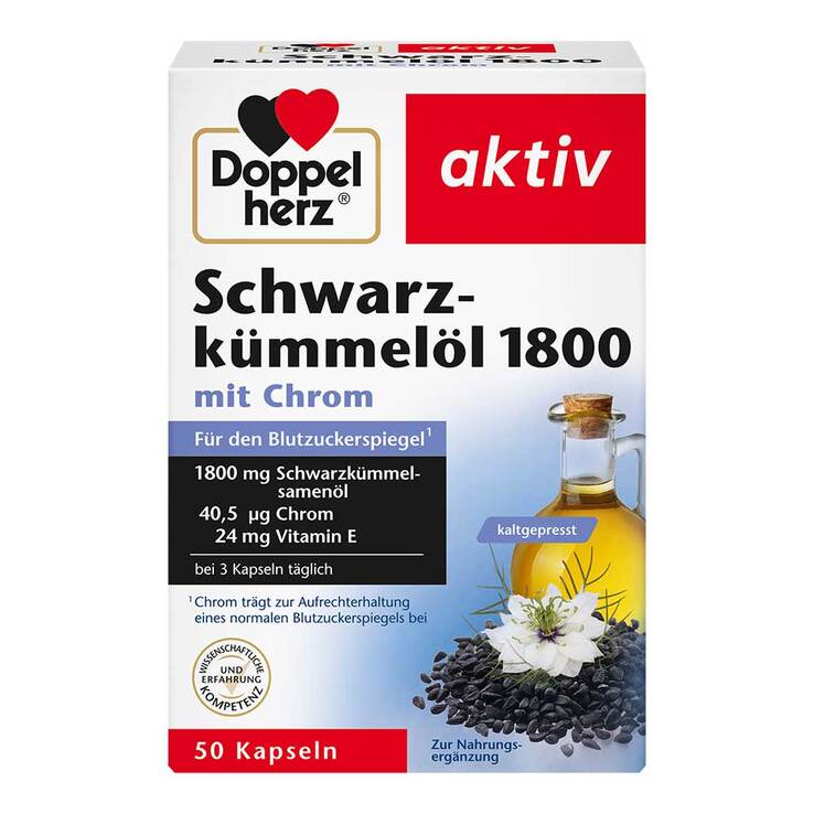 Doppelherz Schwarzkümmelöl 1800 Kapseln, 50 St