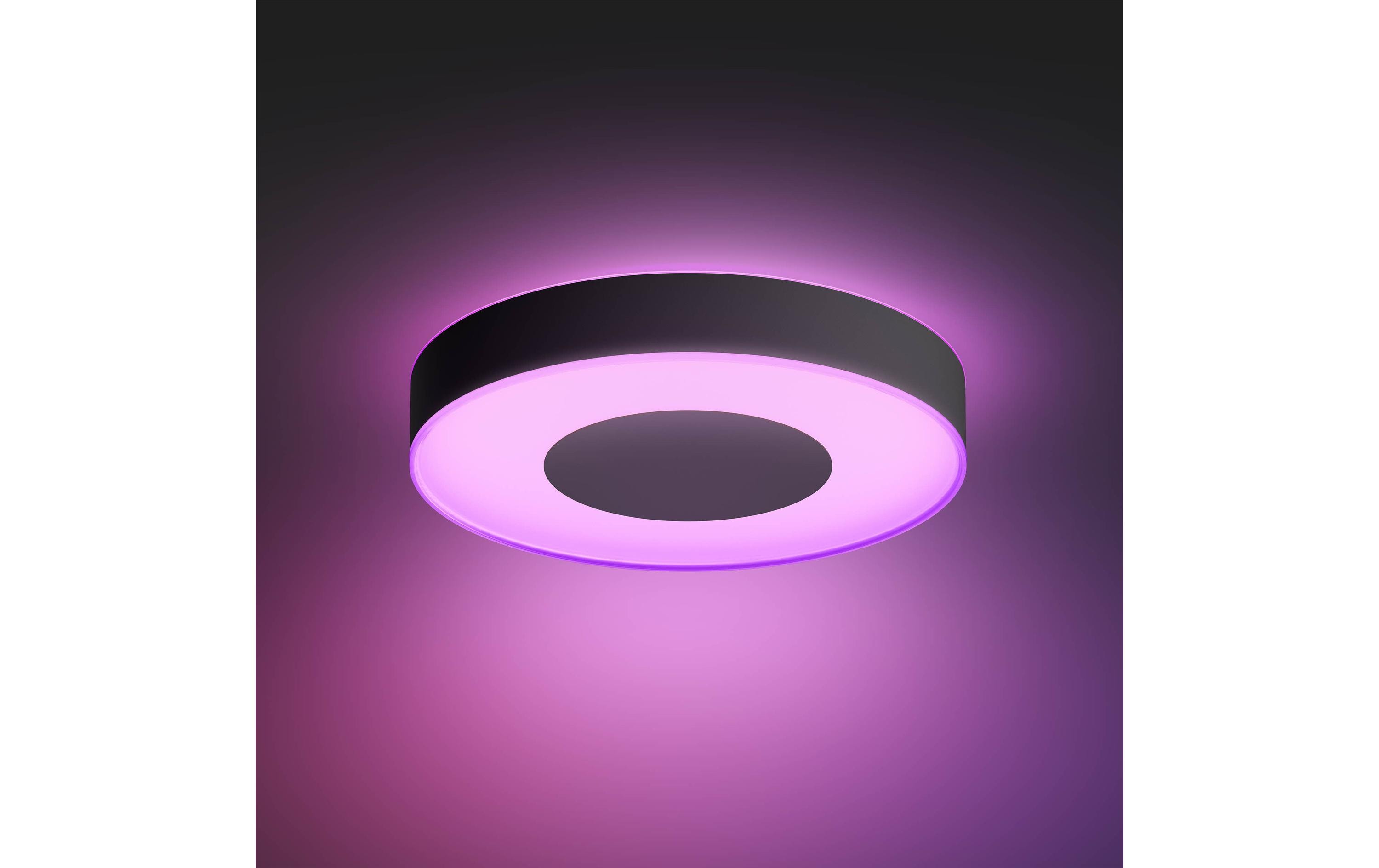 White & Col. Amb. Infuse Deckenleuchte L schwarz 3450 lm<br>Deckenlampe steuerbar mit Philips Hue