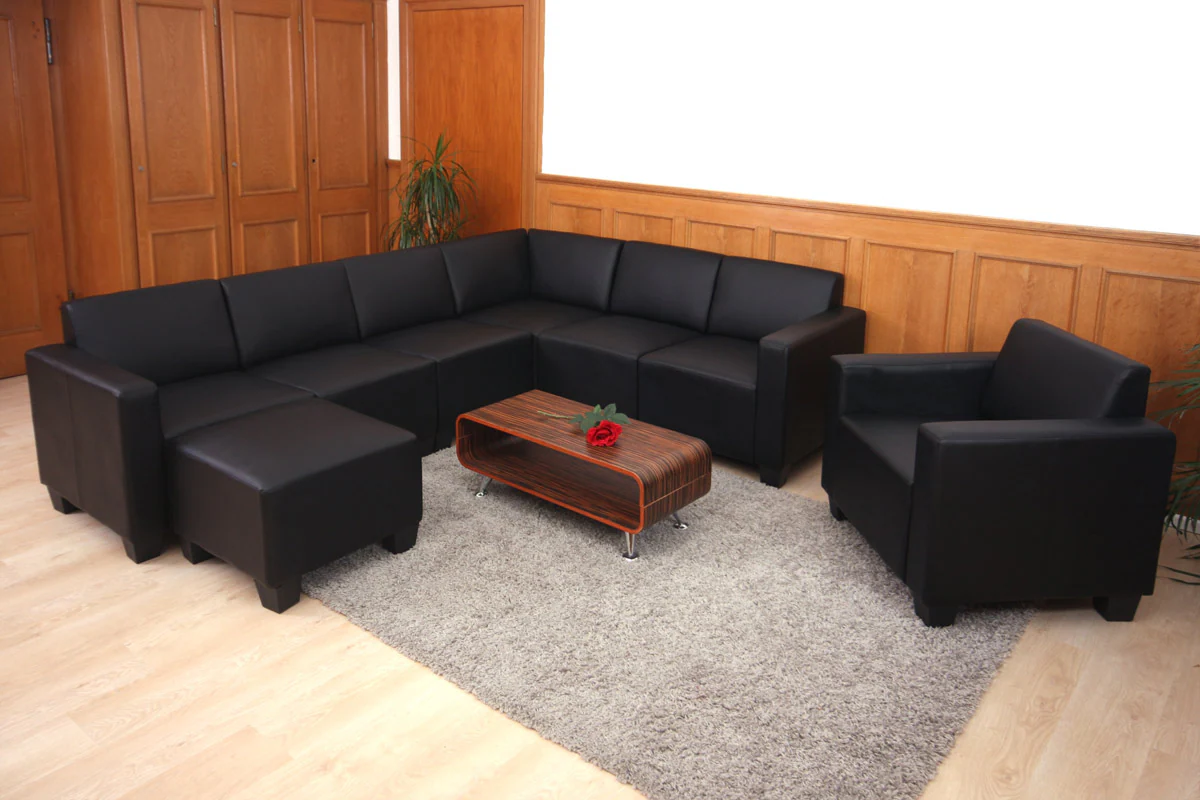 Couch-Garnitur Moncalieri 6-2 ~ schwarz