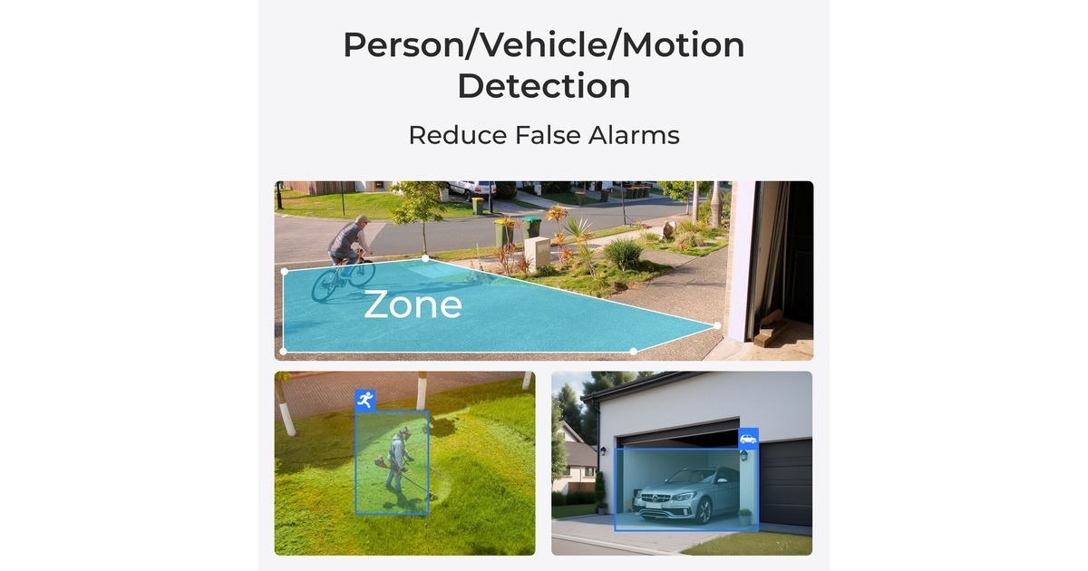 ReolinkP760 4K Dual-Lens PTZ camera met motion tracking  (Wit/zwart)
