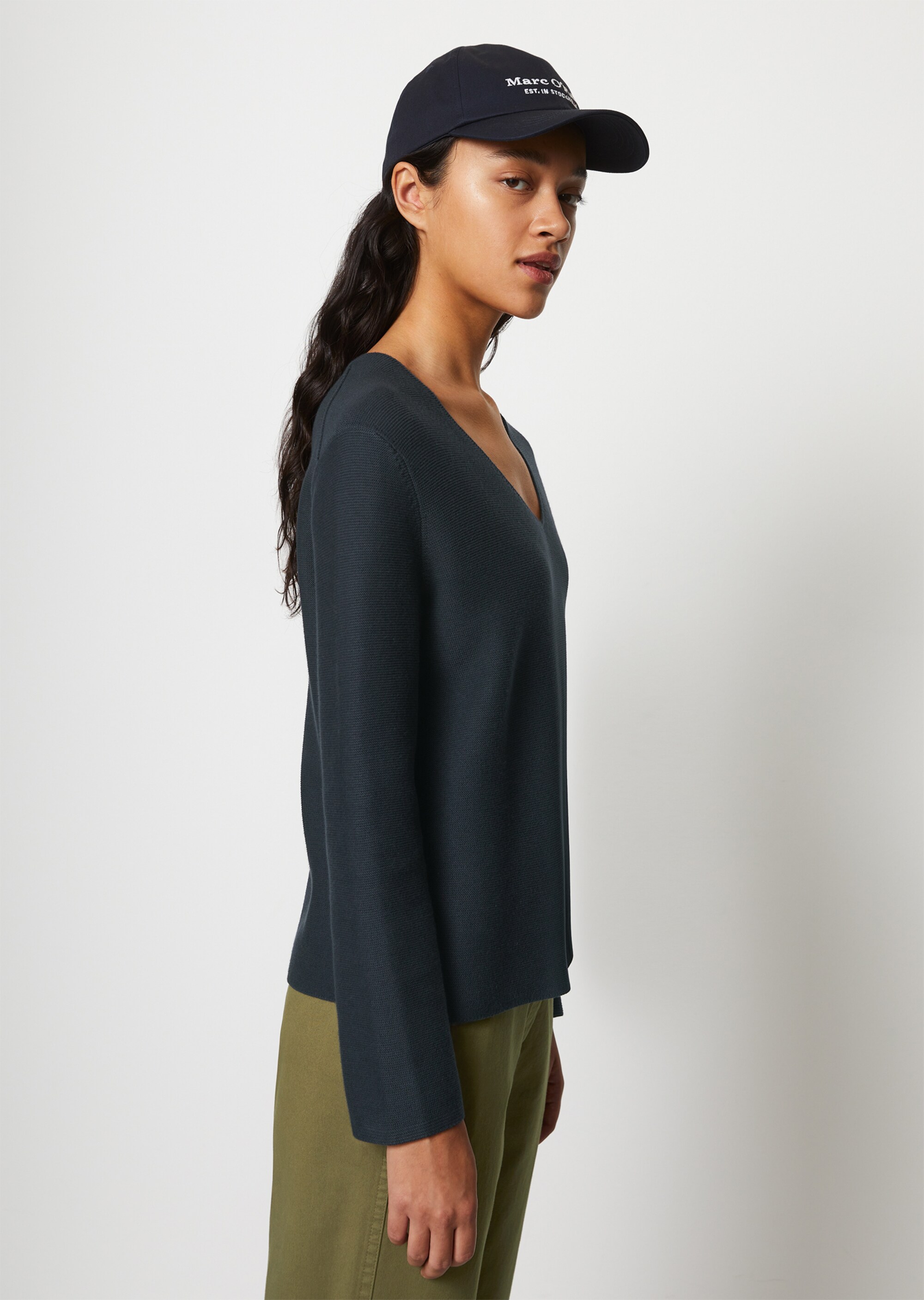 V-Neck-Pullover looseaus Organic Cotton