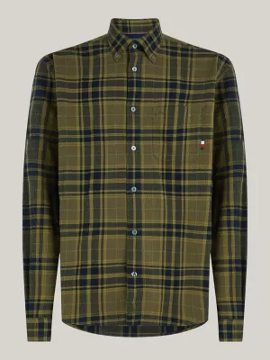 Camisa xadrez tartan tonal de corte regular