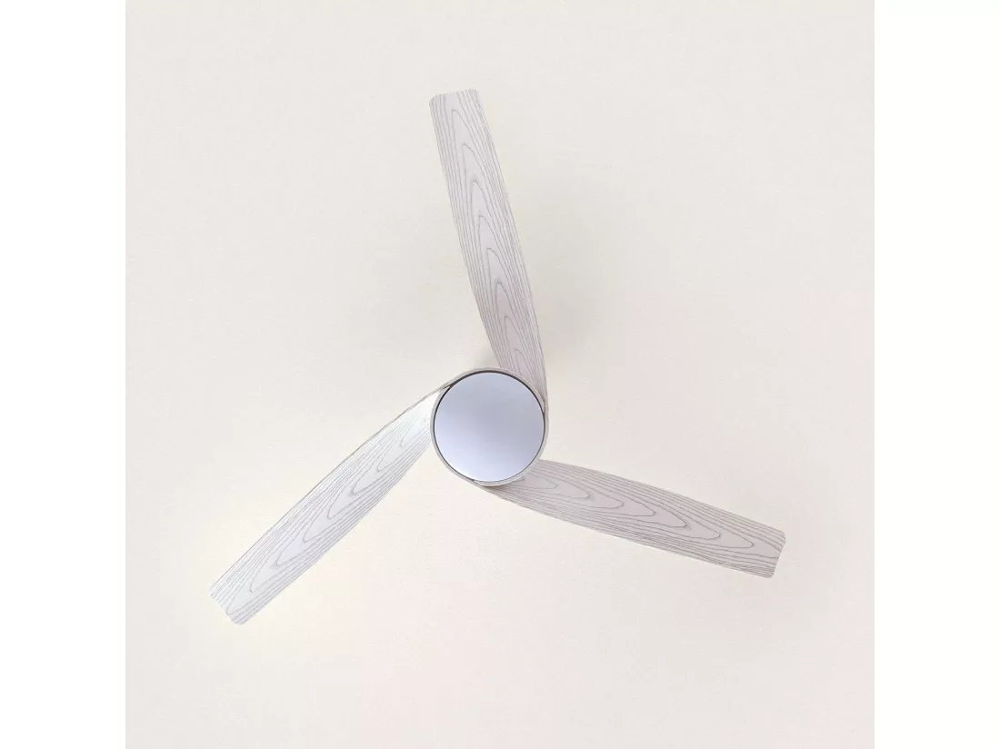 Ventilateur de Plafond Silencieux Eubea 132cm Motor DC Bois blanc Télécommande Avec lumière Non Bois blanc