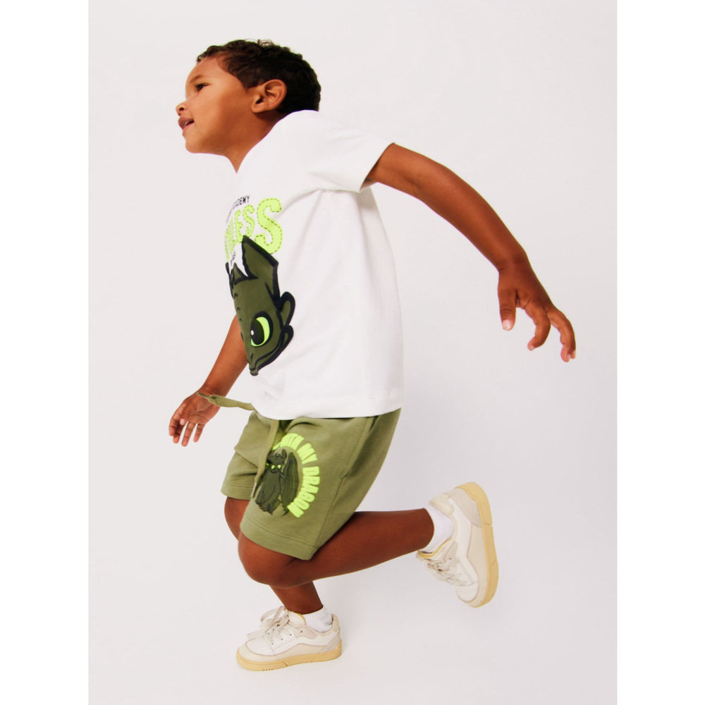 Køb Name It Oil Green Abil Dragon Lange Sweat Shorts