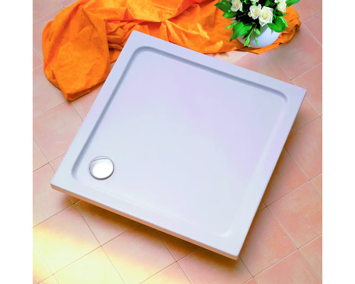 OTTOFOND Mambu douchebak 80 x 80 x 3 cm wit glanzend glad 900701