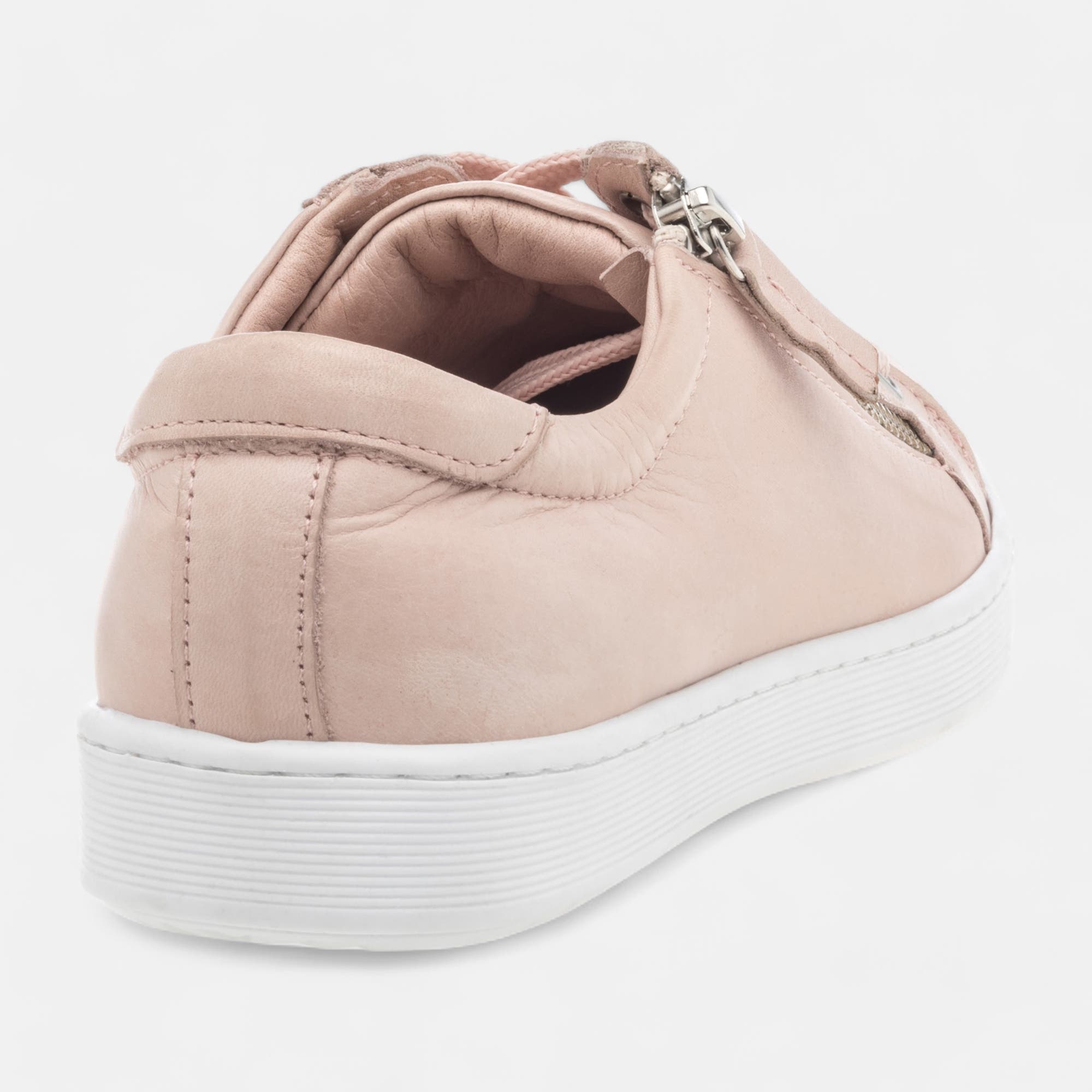 Baskets basses Femme en cuir rose