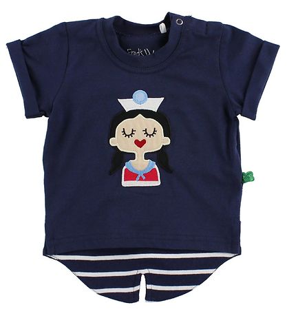 Freds World T-Shirt - Navy m. Schiffsmädchen