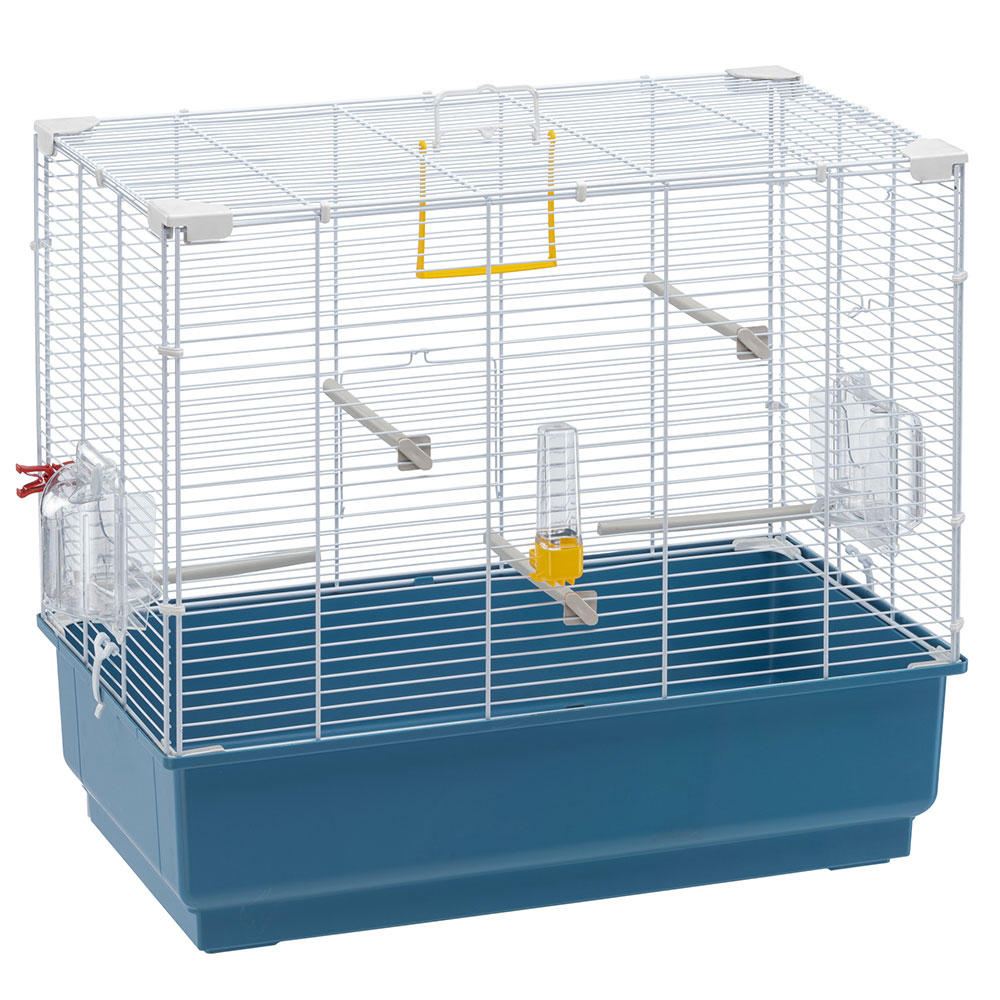 Ferplast cage oiseau piano 4, cage canari oiseaux, avec mangeoires, abreuvoir pour oiseaux, 59 x 33 x h 55 cm, avec accessoires,