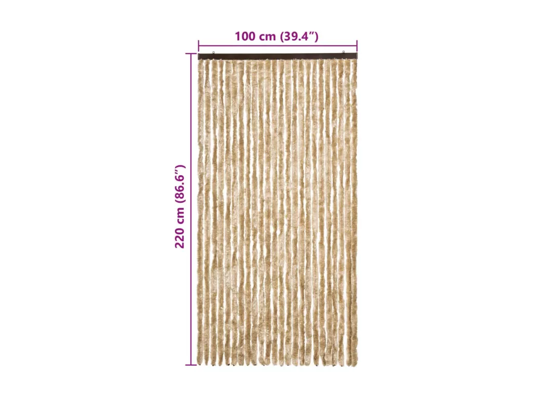 Moustiquaire Beige 100x220 cm Chenille