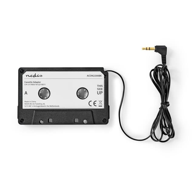 Nedis Bil Audio Aux kassetteadapter | 3.5 mm | Kabellængde: 1.00 m | Sort