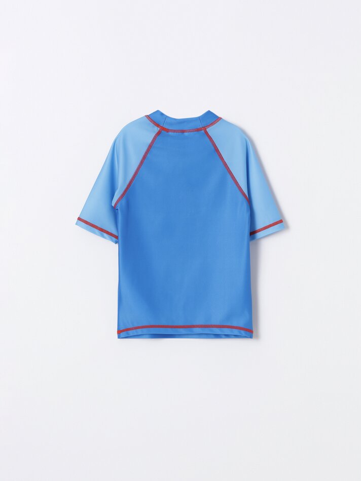 Camiseta de banho do Homem-Aranha - Marvel - Azul Índigo Lavado