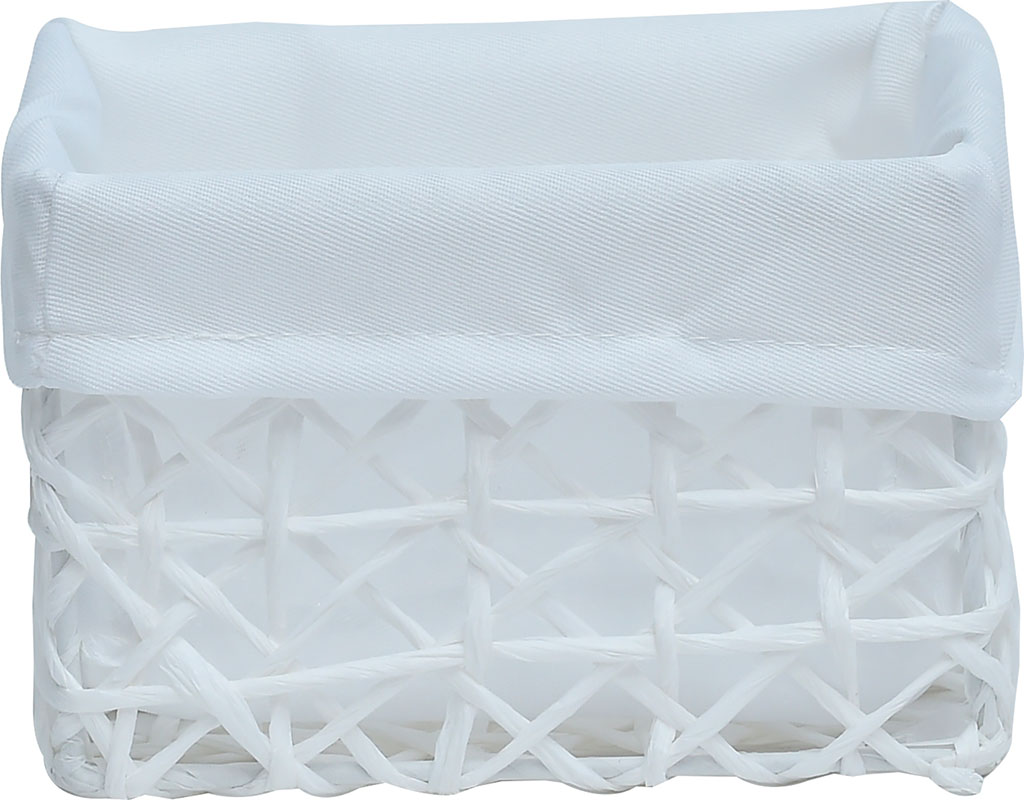 Panier papier blanc 11x10x15.5cm