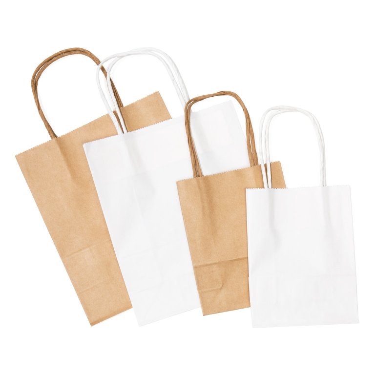 Folia Papiertüten mit gedrehtem Papiertragegriff