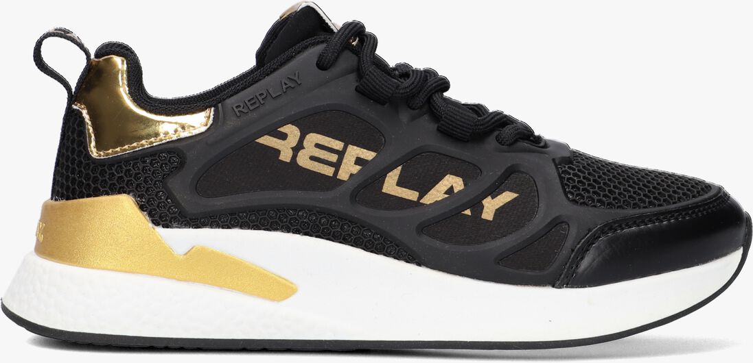 REPLAY zwarte replay lage sneakers maze jr