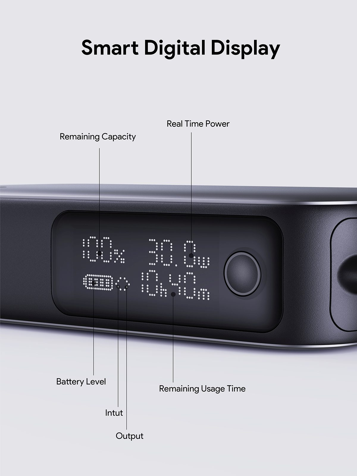 (30W) Spark Sling 10000mAh Powerbank USB C / USB A Ladegerät inkl. USB C Ladekabel Power Delivery (PB-Y47) - Grau