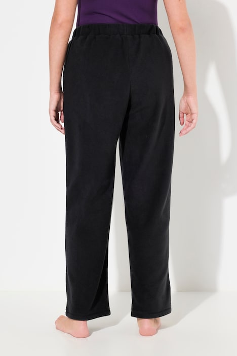 Loungewear-Fleecehose, gerades Bein, Elastikbund
