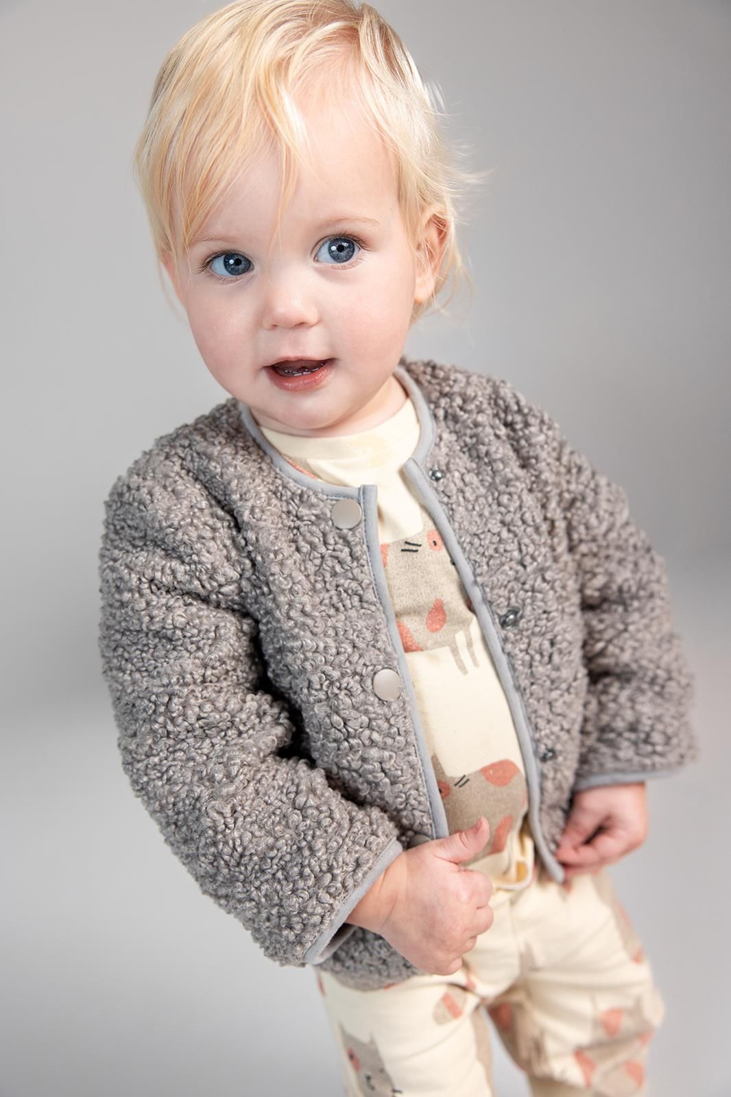 Noppies Baby Longsleeve Twain - Animals Pattern Medium Grey