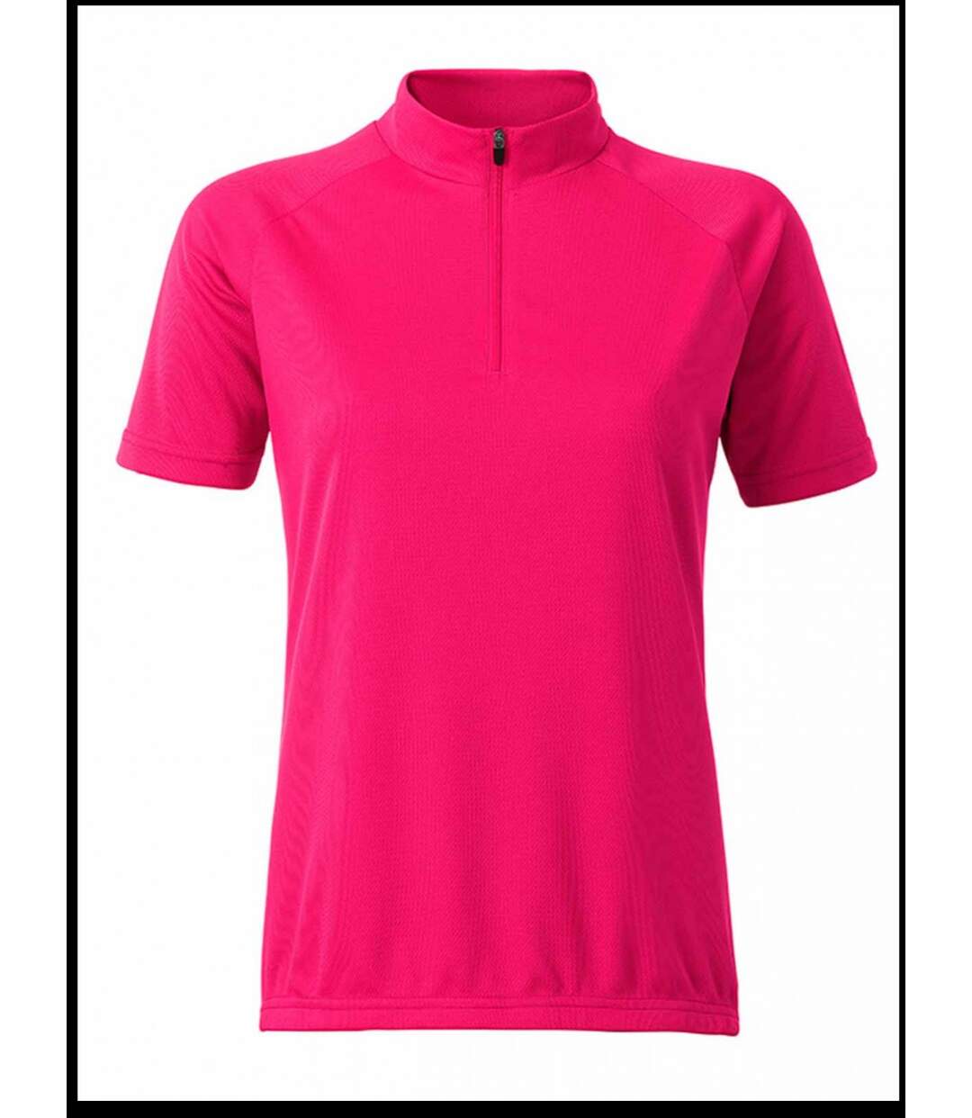 maillot cycliste zippé - FEMME - JN511 - rose vif