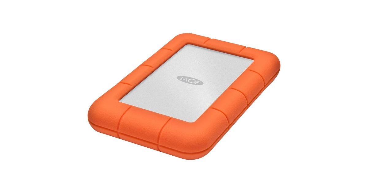 LaCieRugged Mini, 5 TB externe harde schijf  (Zilver/oranje, USB 3.0)
