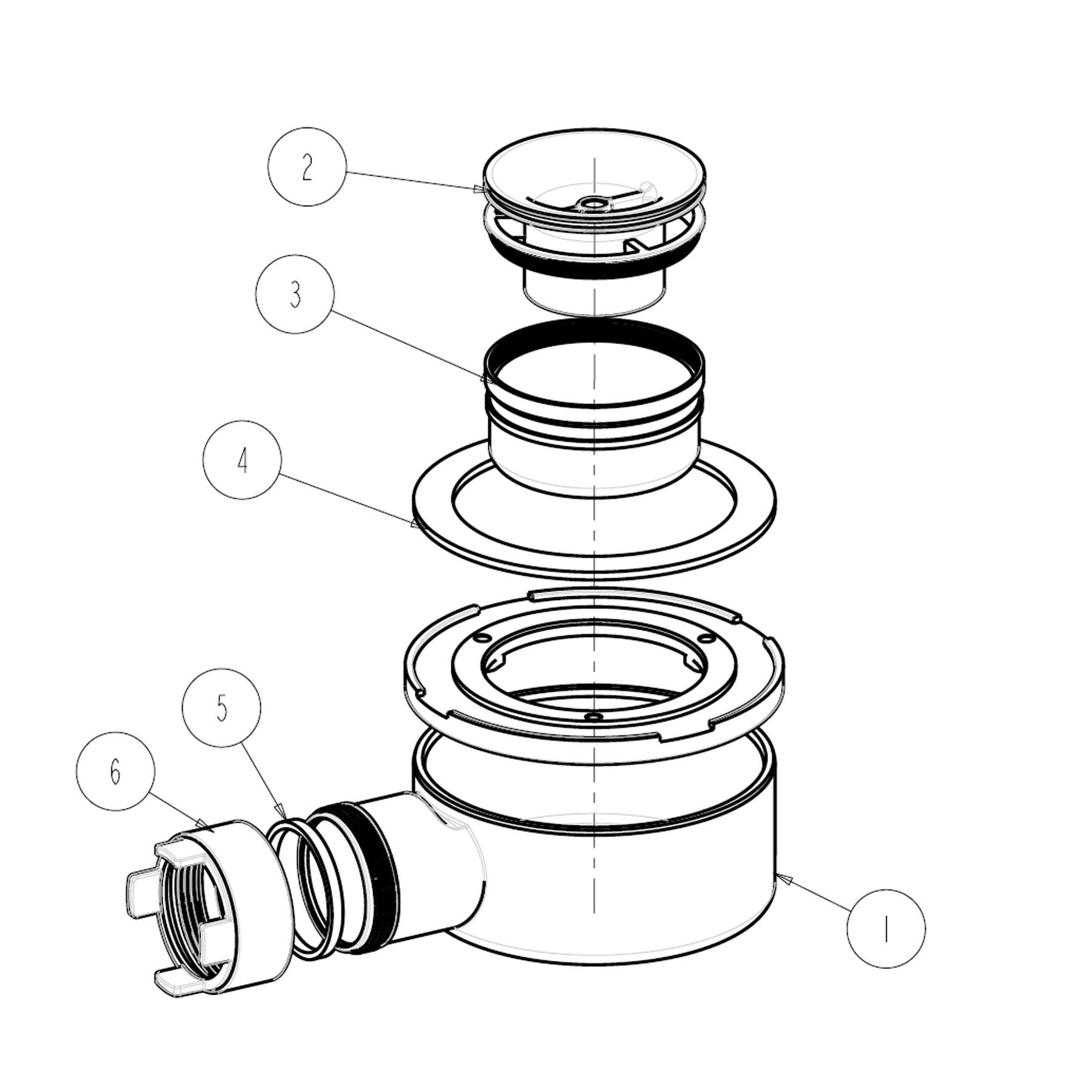 Muebles douchesifon 90mm-Ø40mm