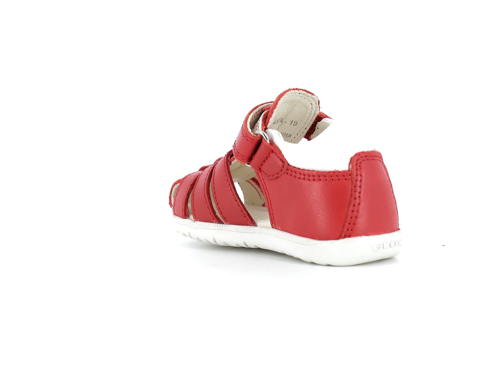 Geox-SANDAL MACCHIA BOY-B254VA Cuir Rouge