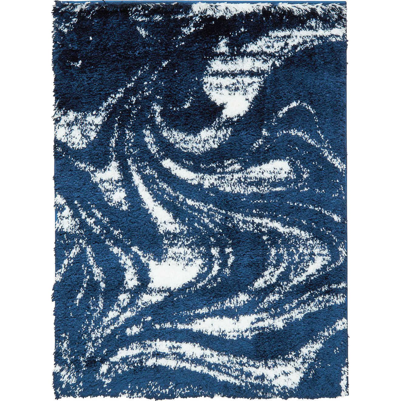 Nazar Rugs Tapis shaggy doux Oslo 677 bleu - 160x230 cm