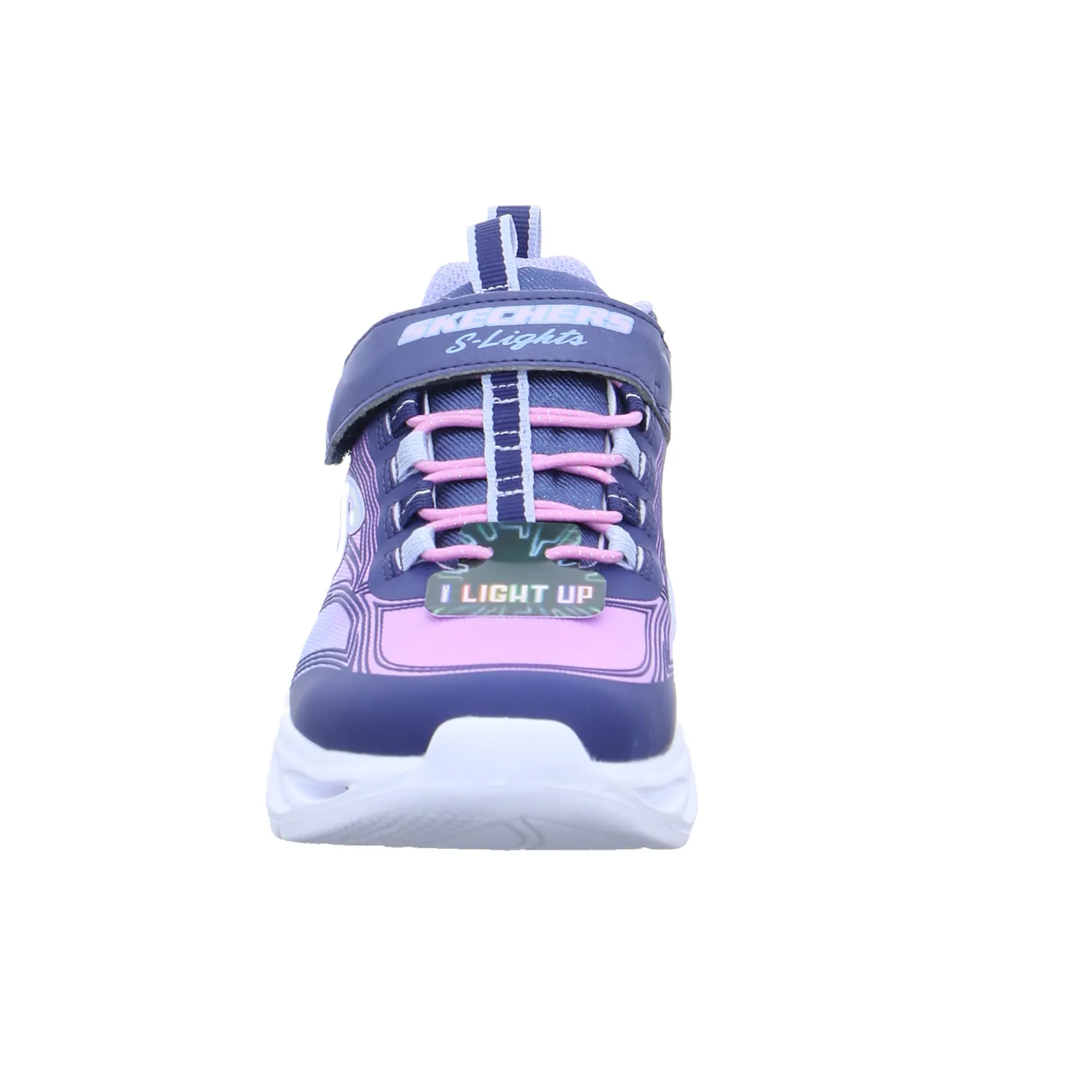 SKECHERS Mädchen-Halbschuh Klett Blau Textil  Sneaker