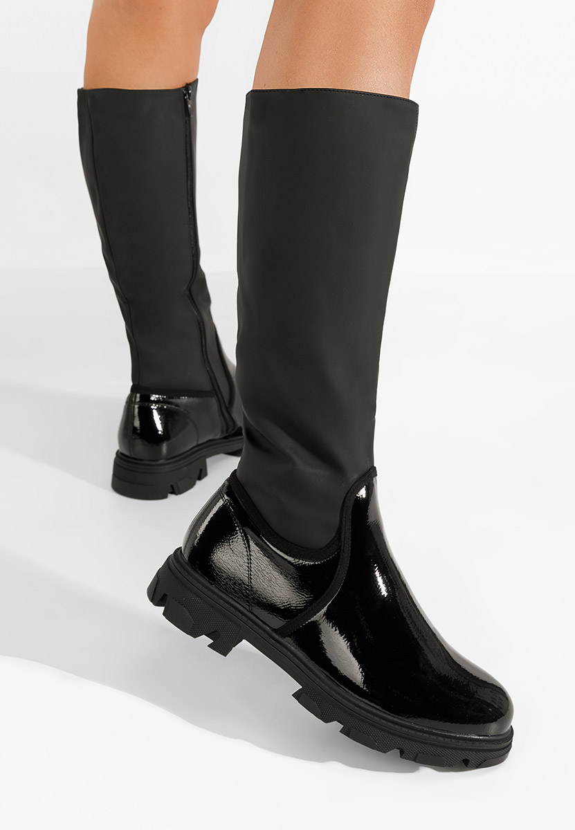 Bottes plates femme noires Cumbia