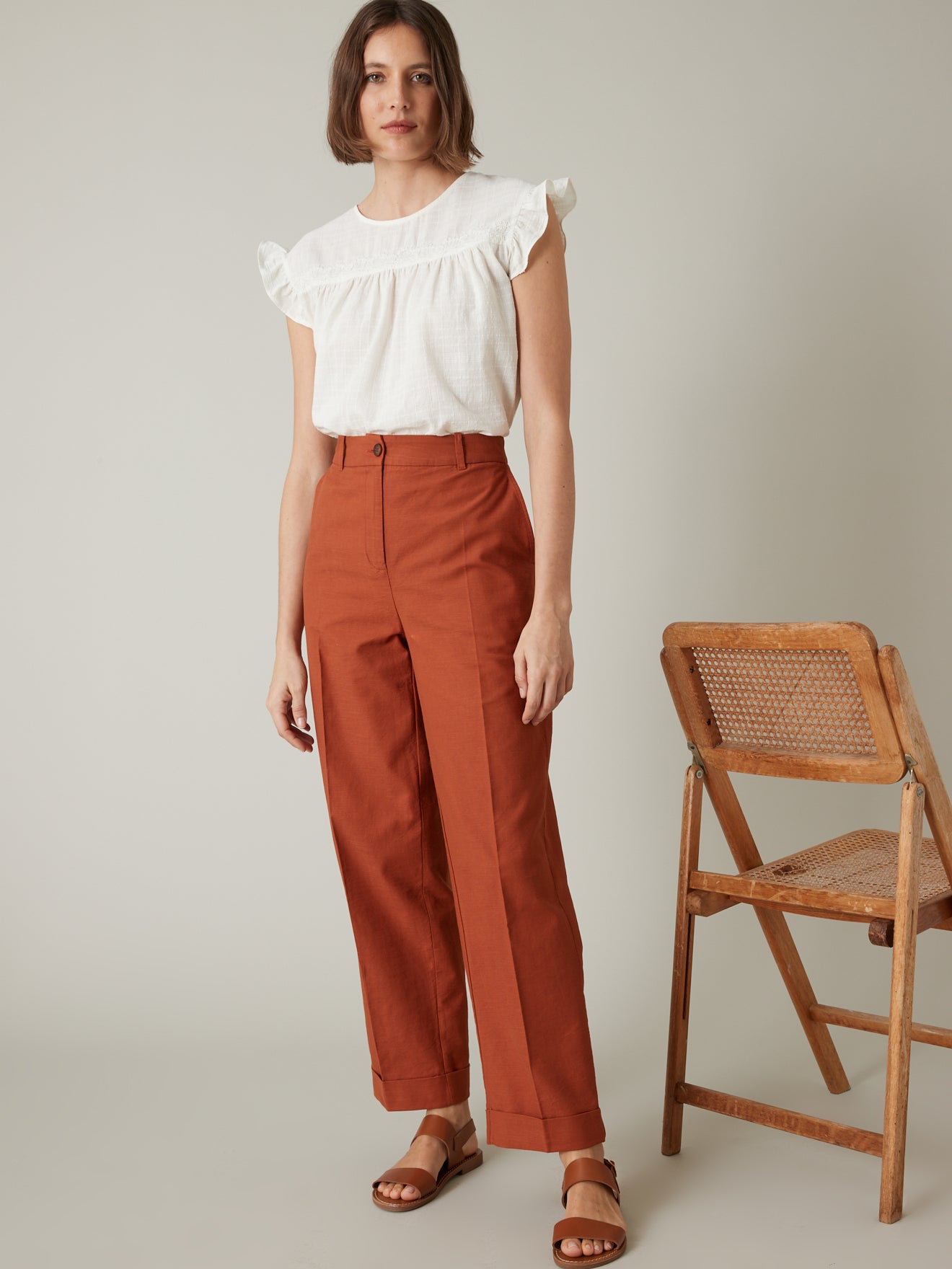 Pantalon large femme
