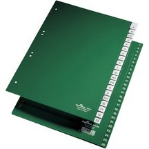 Intercalaires en plastique, PP, 25 touches