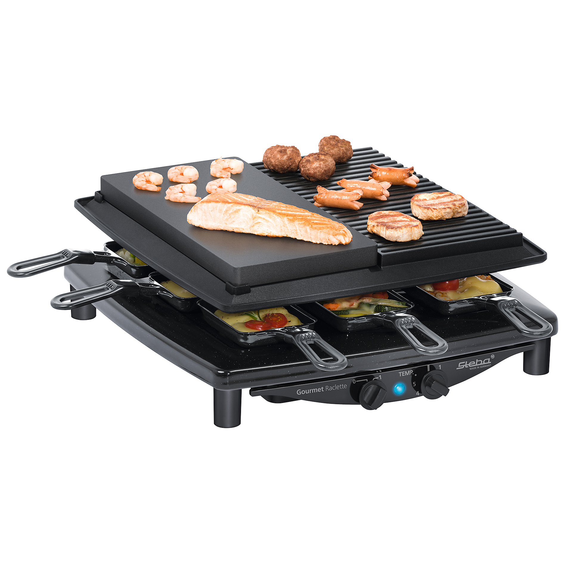 STEBA Raclette RC 4 PLUS DELUXE - schwarz - 1450 Watt