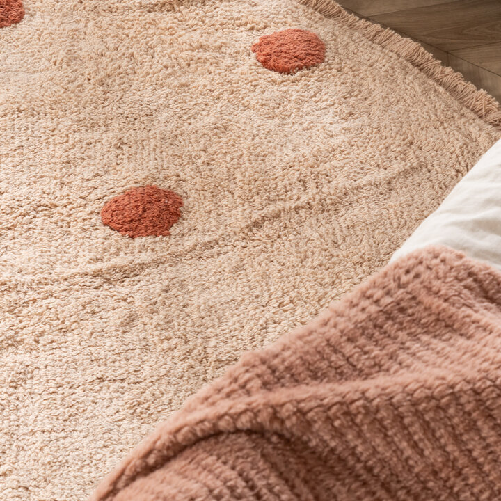 Rond Vloerkleed Kinderkamer - Lou Dots Terra