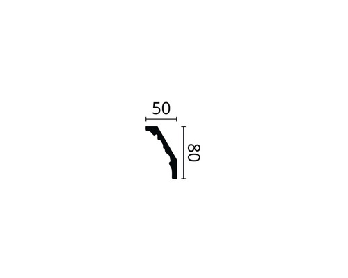 Plafondlijst F5 1 st. 2 m x 50 x 80 mm
