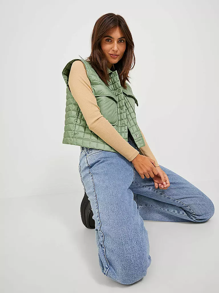 JJXX Steppgilet JXLAIN grün