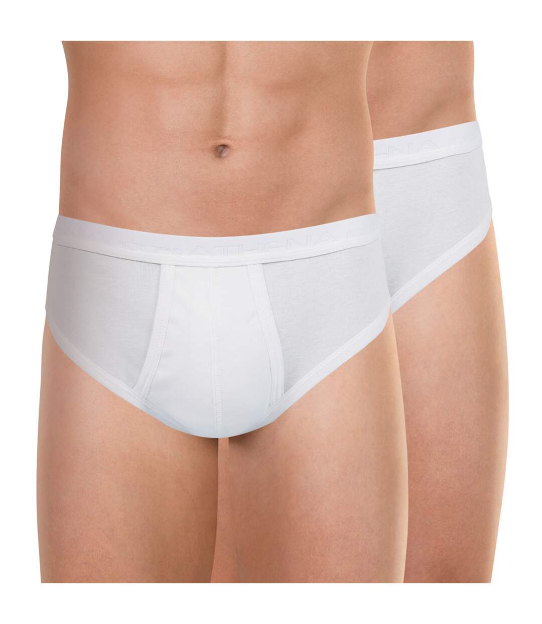 Lot de 2 slips taille haute ouverts homme Coton Bio