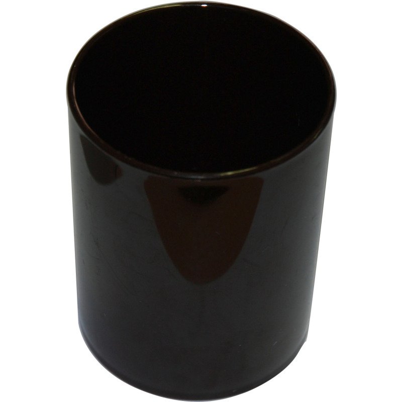 Pot à crayons plastique rond - noir