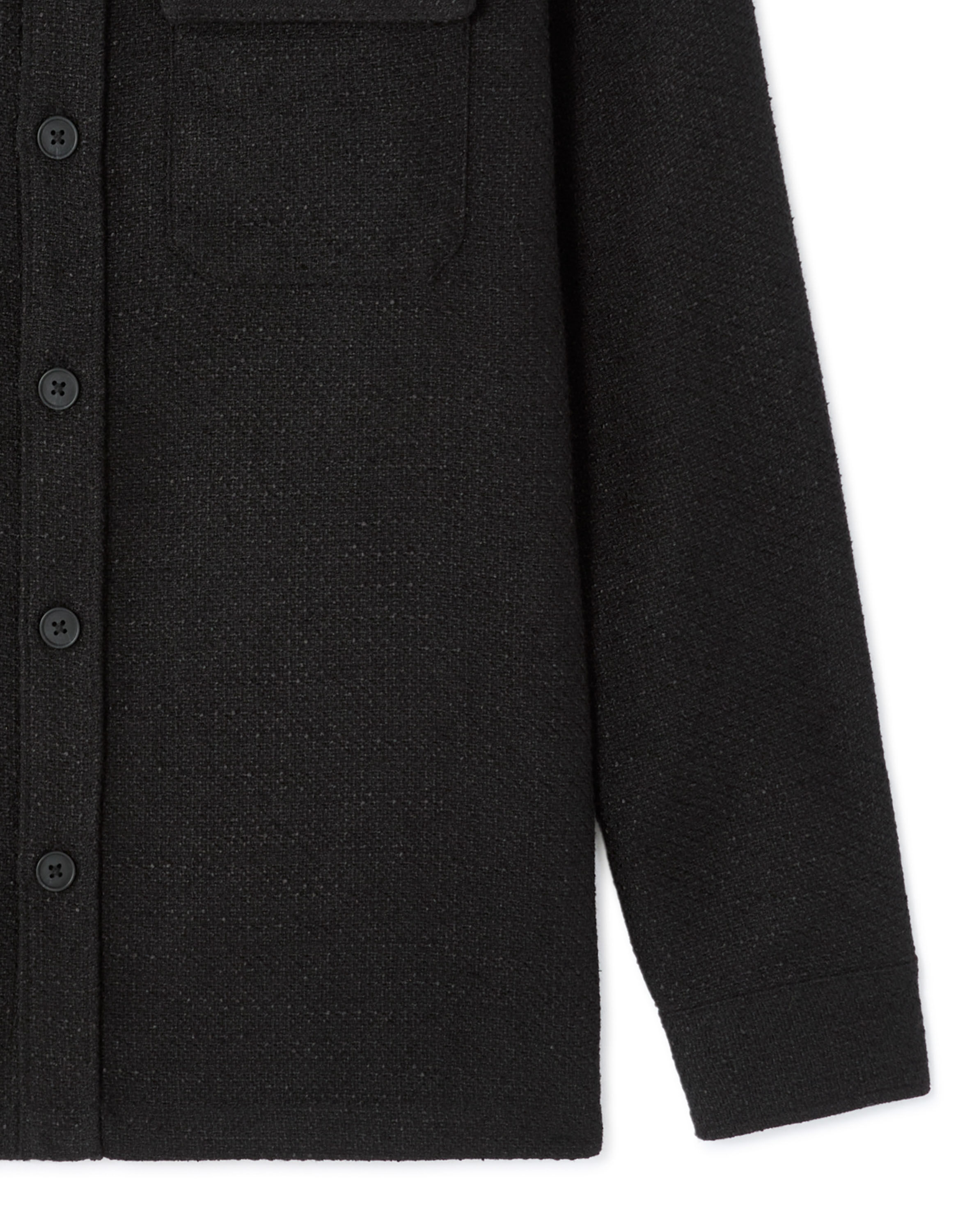 Surchemise en tweed - noir