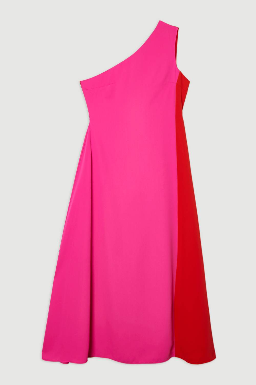 KarenMillen Robe midi sur mesure à encolure asymétrique et jupe ample