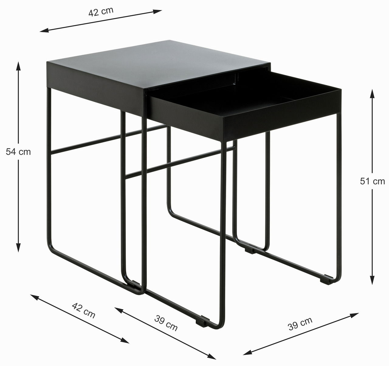 XORA Beistelltisch 2er-Set MOE